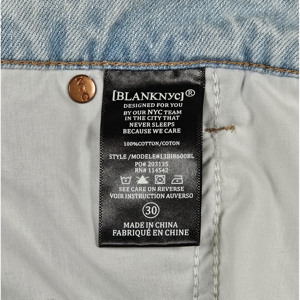 BlankNYC Women Pleated Denim Shorts Size 30 Light Wash Blue Pockets Drawstring - Picture 9 of 9